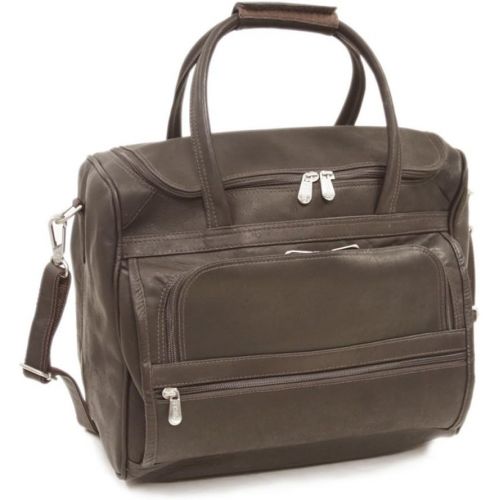  Piel Leather Small Computer Carry-All Bag, Black, One Size