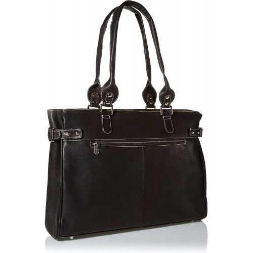  Piel Leather Large Ladies Side Strap Tote, Apple, One Size