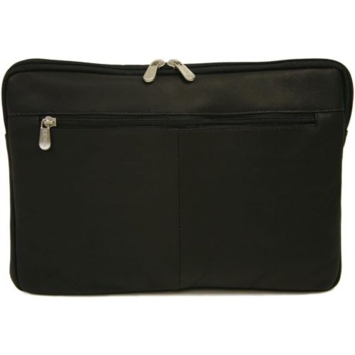  Piel Leather 15 Inch Zip Laptop Sleeve, Black, One Size