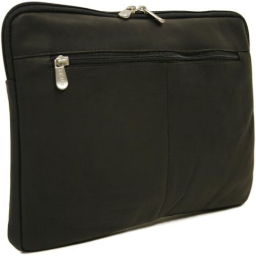  Piel Leather 15 Inch Zip Laptop Sleeve, Black, One Size