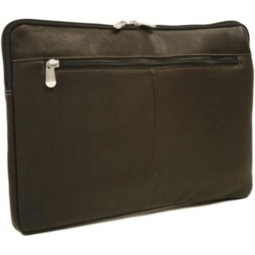  Piel Leather 15 Inch Zip Laptop Sleeve, Black, One Size