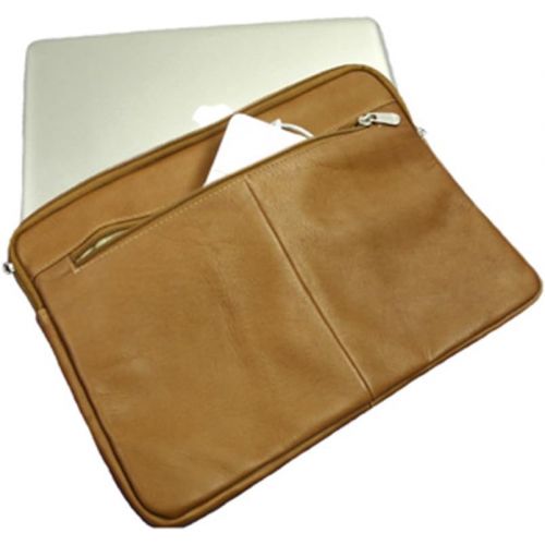  Piel Leather 15 Inch Zip Laptop Sleeve, Black, One Size