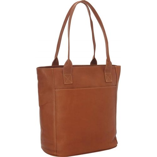  Piel Leather XL Laptop Tote Bag, Saddle