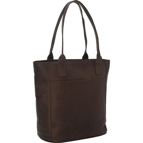  Piel Leather XL Laptop Tote Bag, Saddle