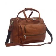 Piel Leather Small Computer Carry-All Bag, Saddle, One Size