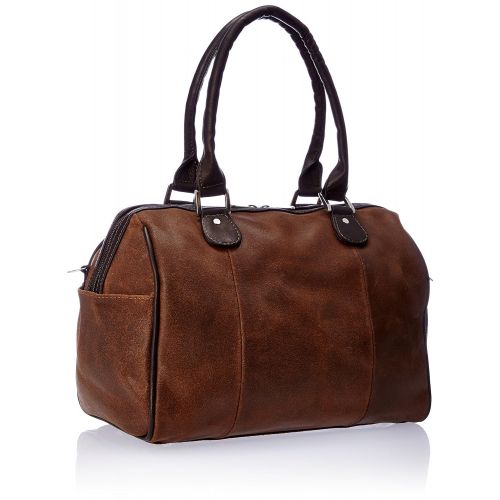  Piel Leather Vintage Satchel Handbag, Brown