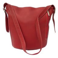Piel Leather Bucket Bag, Red, One Size