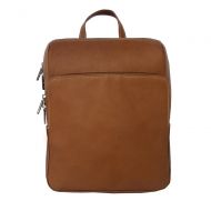Piel Leather Slim Front Pocket Backpack, Saddle, One Size