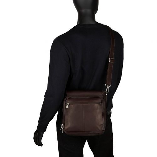  Piel Leather Double Loop Tablet Carry-all, Black