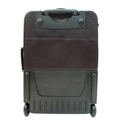  Piel Leather 22 Inch Wheeled Traveler, Chocolate, One Size