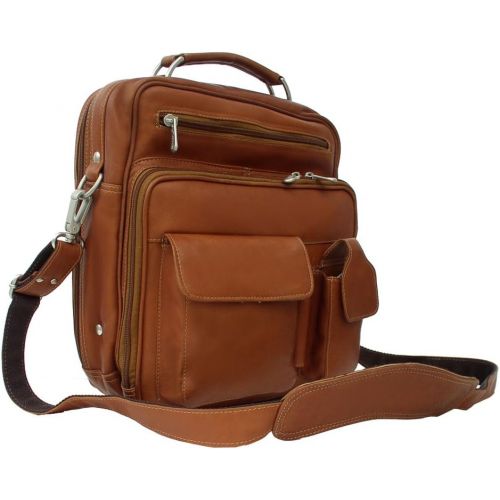  Piel Leather Deluxe Shoulder Bag, Saddle, One Size