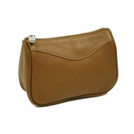 Piel Leather Carry-All Zip Pouch, Saddle, One Size