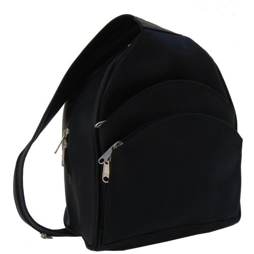  Piel Leather Backpack Sling, Black, One Size