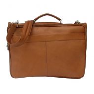 Piel Leather Double Executive Computer Bag, Saddle, One Size