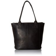 Piel Leather Small Tote Bag, Black