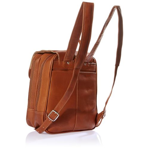  Piel Leather Flap-Over Tablet Backpack, Saddle