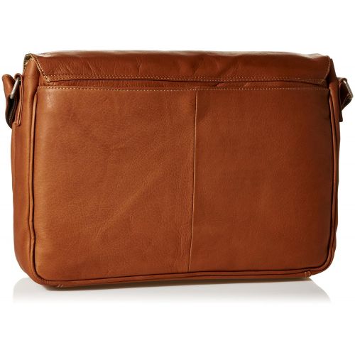  Piel Leather Traditional Messenger, Saddle, One Size