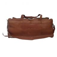 Piel Leather Travelers Select Medium Duffel Bag, Saddle, One Size
