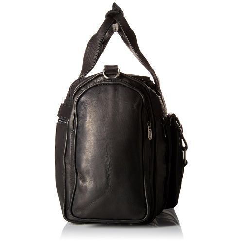  Piel Leather Loop Large Pocket Duffel, Black