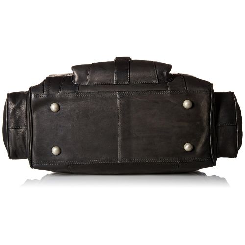  Piel Leather Loop Large Pocket Duffel, Black