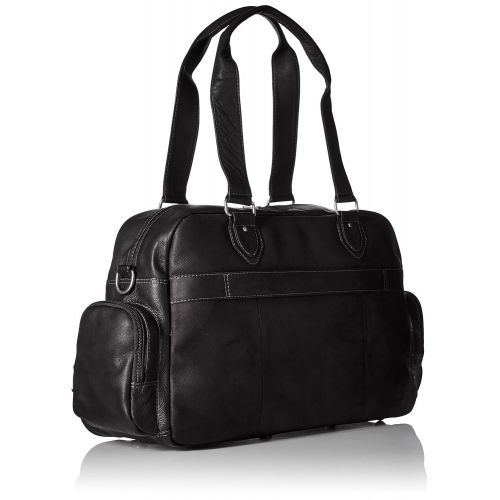  Piel Leather Adventurer Carry-on Satchel, Black