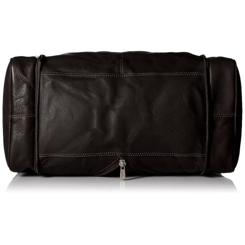  Piel Leather Collapsible Duffel to Carry-all, Chocolate