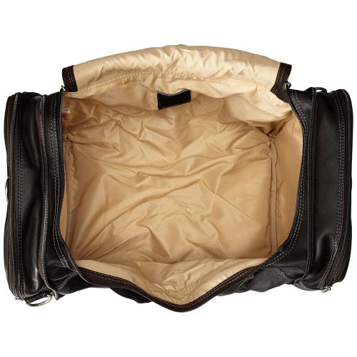  Piel Leather Collapsible Duffel to Carry-all, Chocolate