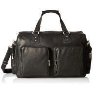 Piel Leather Multi-Pocket Leather Carry-On, Black, One Size