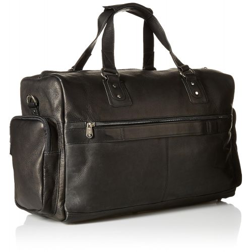  Piel Leather Multi-Pocket Leather Carry-On, Black, One Size