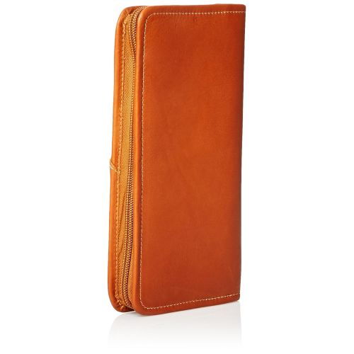  Piel Leather Executive Travel Wallet, Saddle