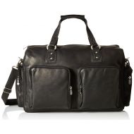 Piel Leather Multi-Pocket Leather Carry-On, Saddle, One Size