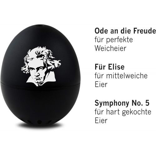  [아마존베스트]Brainstream PiepEi Beethoven, Egg Timer for Cooking, Plays 3 Melodies for 3 Hardnesses, A005643
