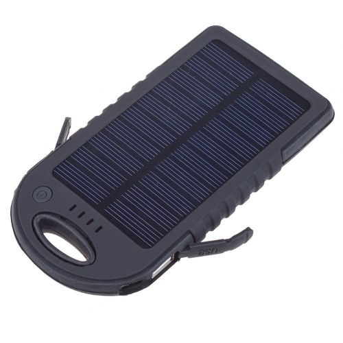  PierTech 12000mAh SOLAR Power Bank Dual USB Battery Charger Waterproof Shock Proof Panel Portable For iPhone,iPad,Android Smartphones,Tablets,Blackberry,HTC,LG,Sony GoPro Camera,