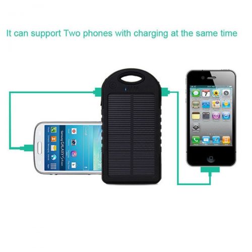  PierTech 12000mAh SOLAR Power Bank Dual USB Battery Charger Waterproof Shock Proof Panel Portable For iPhone,iPad,Android Smartphones,Tablets,Blackberry,HTC,LG,Sony GoPro Camera,