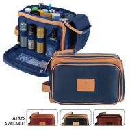 Cruelty-Free Leather Travel Toiletry Bag/Dopp Kit by Pierre LaCroix | Hand-Stitched Using Premium PU...