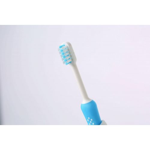 피죤 [아마존베스트]Japan Pigeon Baby Training Toothbrush Set Step 4 (For 16 Month+ and Up) Blue