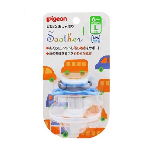 피죤 NEW Pigeon Soother Step 3 SIZE L FOR 6+ Months BPA Baby Pacifier 1 Piece (BLUE)