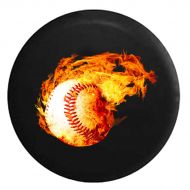 Pike Outdoors Glowing Flames with Fire Softball Baseball Fast Pitch Black 27.5 in