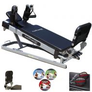 Pilates Power Gym Pro 3-Elevation Mini Reformer Exercise System with 3 Pilates Workout DVDs and The Power Flex Cardio Rebounder