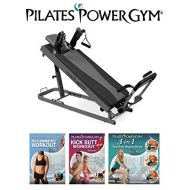 Pilates Power Gym Plus - Ultimate Mini Reformer with Push Up Bar and 3 Celebrity Trainer Pilates Workout DVDs Push Up Bar Included