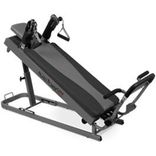  Pilates Power Gym Plus - Ultimate Mini Reformer with Push Up Bar and 3 Celebrity Trainer Pilates Workout DVDs Push Up Bar Included