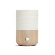 Pilgrim Sofia Waterless Nebulizing Essential Oil Diffuser for Best Aromatherapy - Oak Wood, Handmade Ceramic, LED Meditation Ambient Light. Scent and Fragrance with 2 Glass Reservo