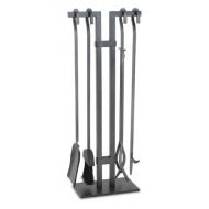 Pilgrim Sinclair 18088 Modern Fireplace Tool Set, 29 Tall, Natural Iron