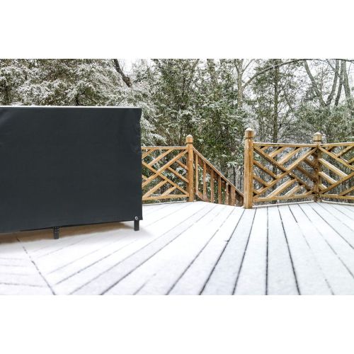  [아마존베스트]Pilgrim Home and Hearth Pro 48 Outdoor Firewood Rack Log Holder with Cover, Durable Black Powder Coat