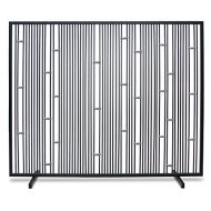 Pilgrim Home and Hearth, Polished Stainless 18312 Arden Summer Fireplace Screen-No Mesh, Matte Black, 39”W x 31”H, 18 Lbs