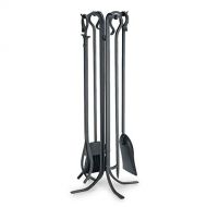 Pilgrim Home and Hearth 18002 Forged Iron Set Fireplace Tools by Pilgrim, 33 Tall, Matte Black