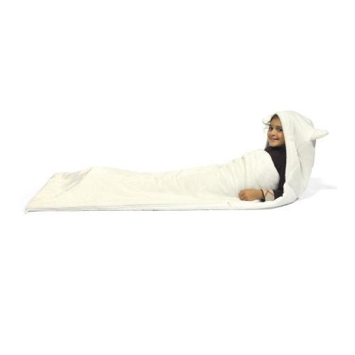  Pillow Mainstays Kids White Faux Fur Cuddly Sleeping Bag