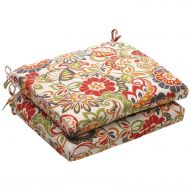 Pillow Perfect Outdoor/Indoor Zoe Mallard Squared Corners Seat Cushion (Set of 2)