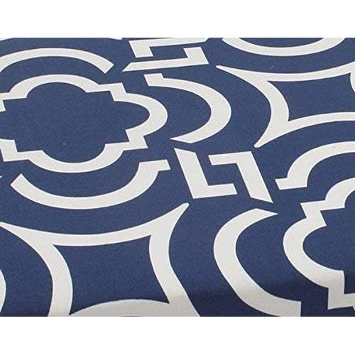  Pillow Perfect Outdoor Carmody Corded Oversized Rectangular Throw Pillow, Navy, Set of 2