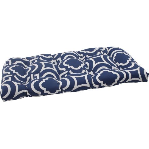  Pillow Perfect Outdoor Carmody Corded Oversized Rectangular Throw Pillow, Navy, Set of 2